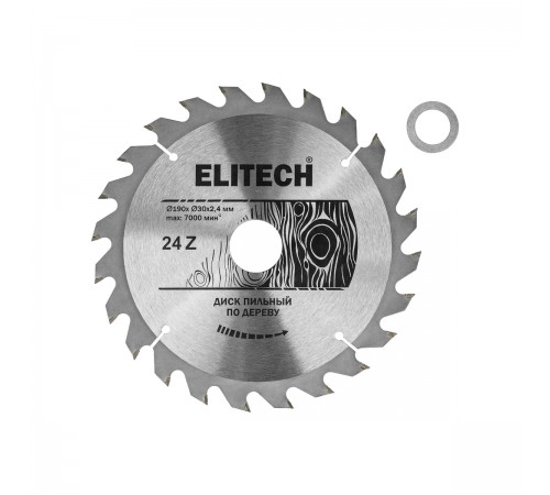 1820.054200 Диск пильный Elitech 190х30x24