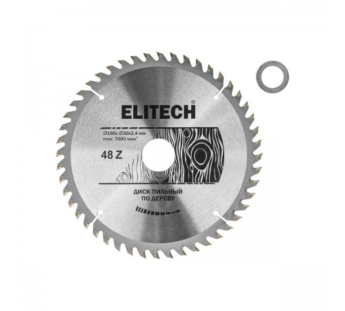 1820.054300 Диск пильный ELITECH 190х30x48