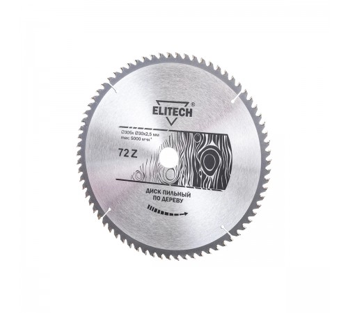 1820.054700 Диск пильный ELITECH 305х30x72