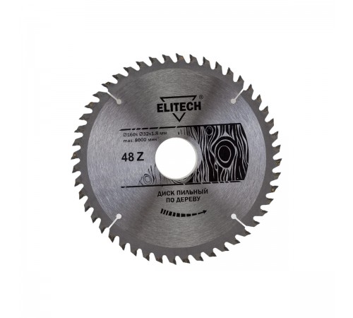 1820.055000 Диск пильный ELITECH 160х32/30x48