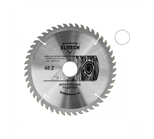 1820.055300 Диск пильный ELITECH 200х32/30x48