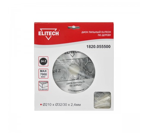 1820.055500 Диск пильный ELITECH 210х32/30x24