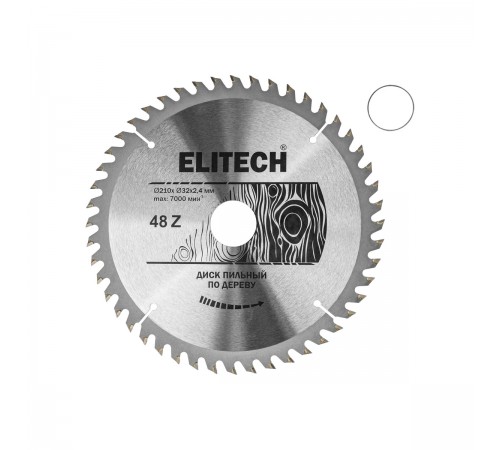 1820.055600 Диск пильный Elitech 210х32/30x48