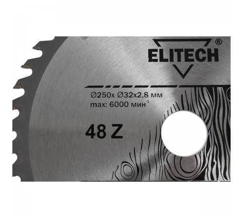 1820.056500 Диск пильный ELITECH 250х32/30x48