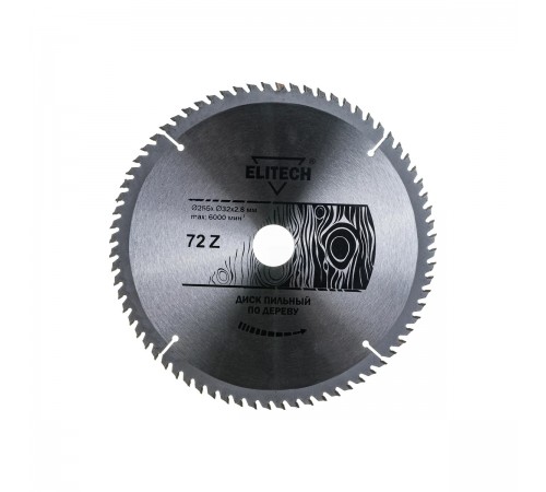 1820.056900 Диск пильный Elitech 255х32/30x72