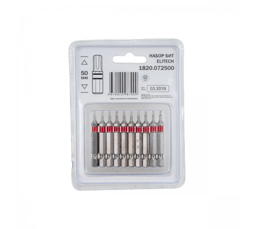 1820.072500 Бита Elitech TORX 6x50мм