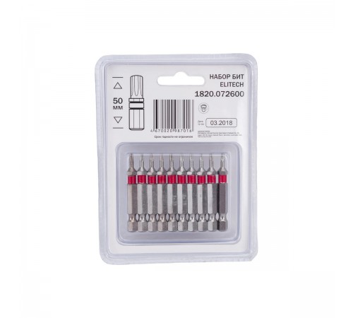 1820.072600 Бита Elitech TORX 8x50мм