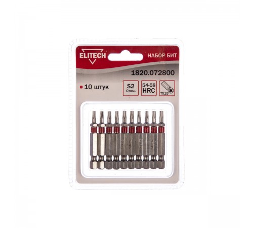 1820.072800 Бита Elitech TORX 15x50мм