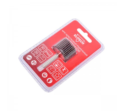 Круг лепестковый ELITECH 30x20x6мм Р60 1820.134200