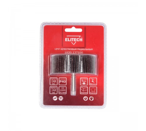 Круг лепестковый ELITECH 80х30х6 P40 1820.137100