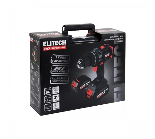 Дрель аккумуляторная ELITECH CD 20BL2 E2201.042.02