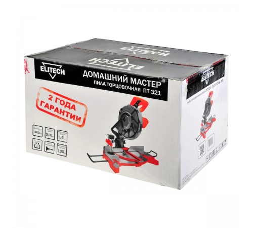 Пила торцовочная Elitech ДМ ПТ 321 Е2007.006.00