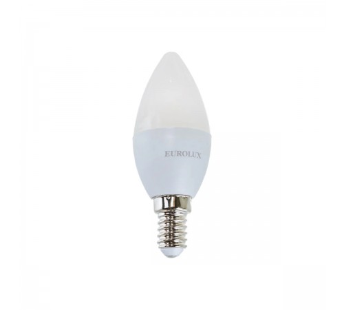 76/2/1 Лампа светодиодная Eurolux LL-E-C37-5W-230-2.7K-E14 (свеча, 5Вт, тепл., E14)