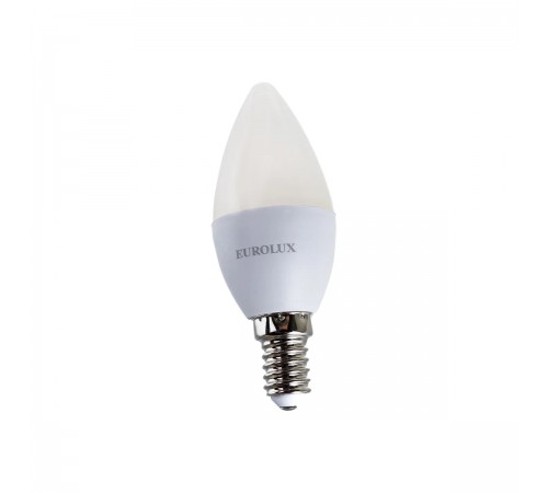 76/2/3 Лампа светодиодная Eurolux LL-E-C37-5W-230-4K-E14 (свеча, 5Вт, тепл., E14)