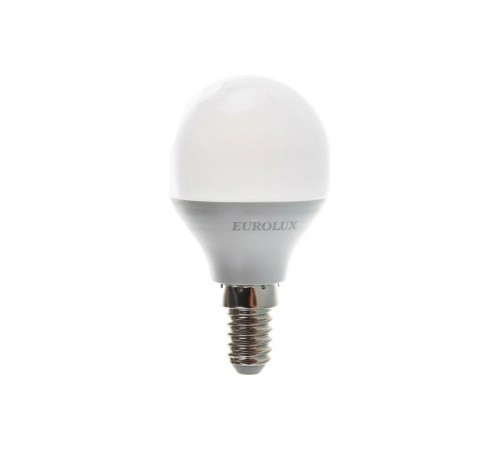 76/2/6 Лампа светодиодная Eurolux LL-E-G45-7W-230-4K-E14 (шар, 7Вт, нейтр., E14)