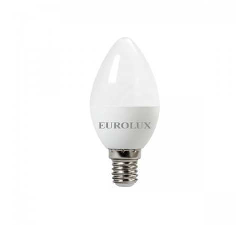 76/2/7 Лампа светодиодная Eurolux LL-E-C37-7W-230-2,7K-E14 (свеча, 7Вт, тепл., E14)