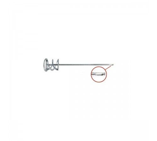 04260 Миксер FIT для строительных смесей оцинкованный хвостовик SDS-PLUS 100х600мм Профи