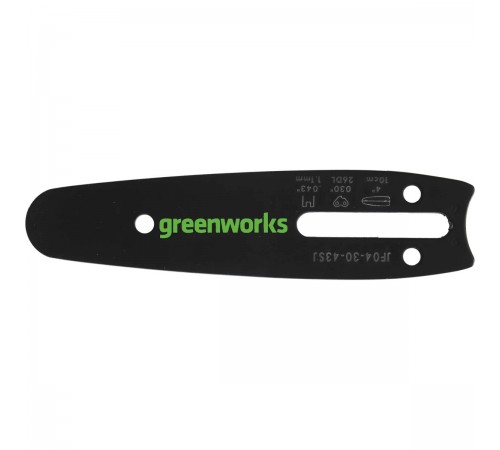 Шина GREENWORKS для цепной пилы 10см 2953307