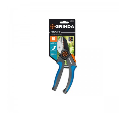 Секатор контактный GRINDA PROLine P-56, 205мм, двухкомпонентные рукоятки, легированная сталь 423456