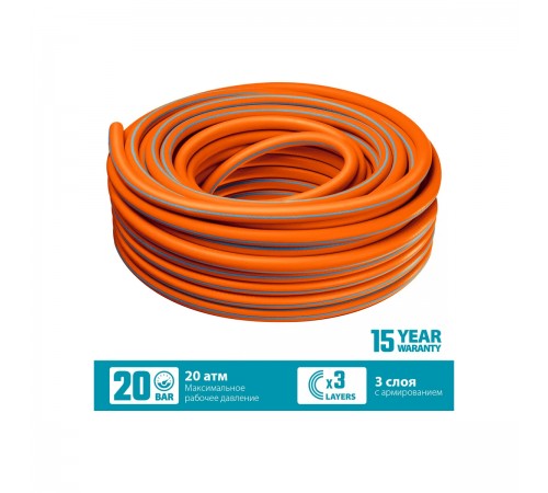 429008-3/4-25 Поливочный шланг GRINDA PROLine FLEX 3 3/4 25м 30атм трехслойный