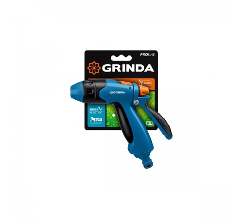 429111 Пистолет поливочный двухкомпонентный GRINDA PROLine B-R курок сзади,плавная рег. напора