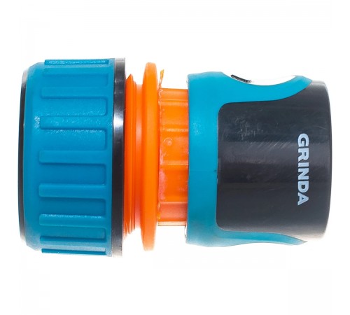 Соединитель для шланга GRINDA PROLine TC-34A, 3/4" с автостопом, пластиковый с TPR 8-426430_z01