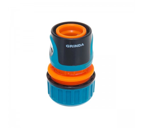Соединитель для шланга GRINDA PROLine TC-34A, 3/4" с автостопом, пластиковый с TPR 8-426430_z01