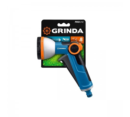 Пистолет поливочный двухком. GRINDA PROLine X-8, 8 режимов, курок спереди 8-427145_z02