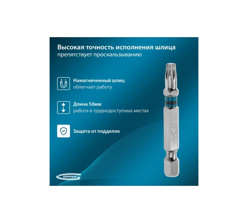 11471 Набор бит Gross TORX 25х50, сталь S2, 10шт.