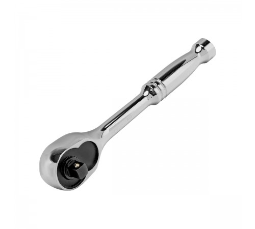 14050 Ключ-трещотка Cross 1/4", CrV, 120 зубьев, цельнометалический, хром
