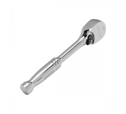 14050 Ключ-трещотка Cross 1/4", CrV, 120 зубьев, цельнометалический, хром