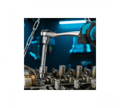 14138 Набор торцевых головок Gross трещотка 120 зубьев, 1/2", CrV, 12 предметов