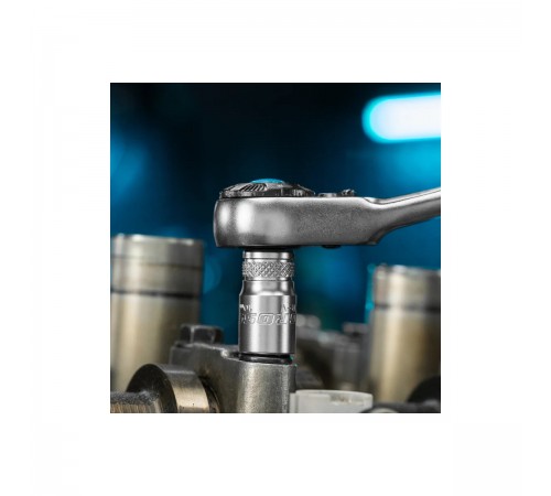 14142 Набор торцевых головок Gross трещотка 120 зубьев, 1/4", CrV, 36 предметов