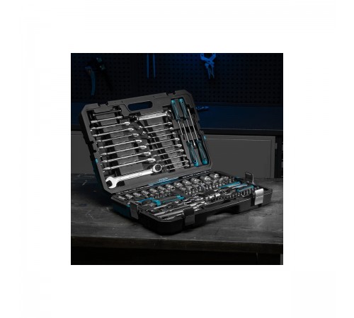 14151 Набор инструментов Gross, 1/4", 1/2", CrV, 120 зубьев, 101 предмет