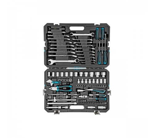 14151 Набор инструментов Gross, 1/4", 1/2", CrV, 120 зубьев, 101 предмет