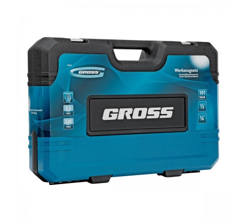 14151 Набор инструментов Gross, 1/4", 1/2", CrV, 120 зубьев, 101 предмет