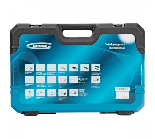 14151 Набор инструментов Gross, 1/4", 1/2", CrV, 120 зубьев, 101 предмет