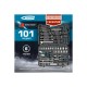 14151 Набор инструментов Gross, 1/4", 1/2", CrV, 120 зубьев, 101 предмет