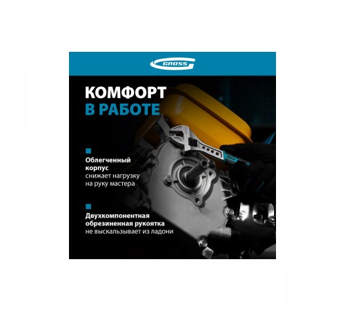 15561 Ключ разводной Gross, 200мм, CrV, двухкомпонентная ручка