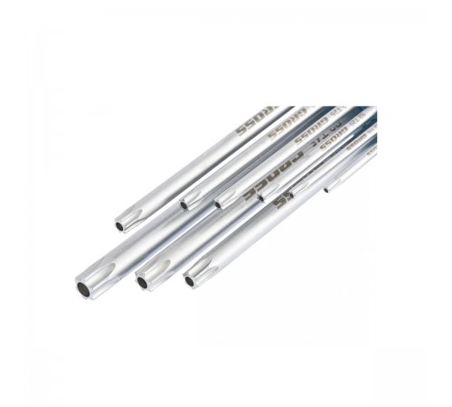 16408 Набор ключей имбусовых Gross TORX-TT, 9 шт.: T10-T50, экстра-длин., S2, сатинированные