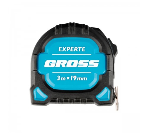 32574 Рулетка Gross Expert 3м х 19мм, 2-х комп.корпус,магнит,2-х строронняя разметка,нейлон