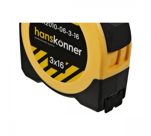Рулетка Hanskonner 3x16мм, с окном для считывания внутренних размеров HK2010-06-3-16