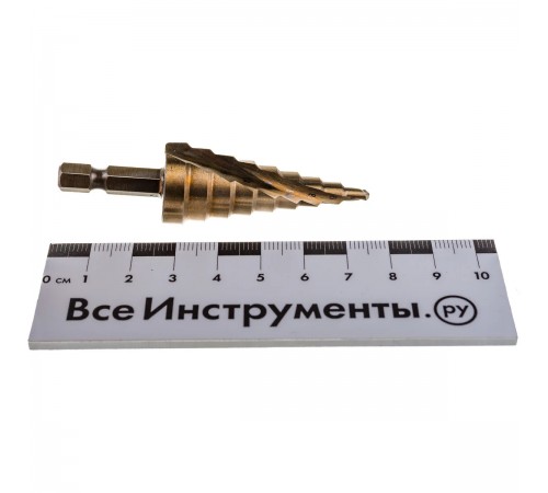 144420 Сверло по металлу шаговое спиральное Hardcore Torsion step 4-20 мм , 9 ступ., P6M5