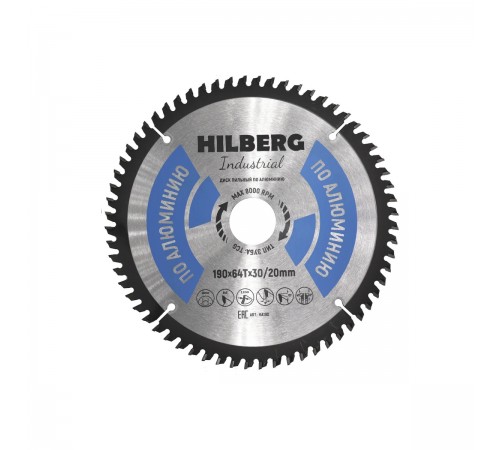 HA190 Диск пильный Hilberg Industrial Алюминий 190х64T*30/20мм