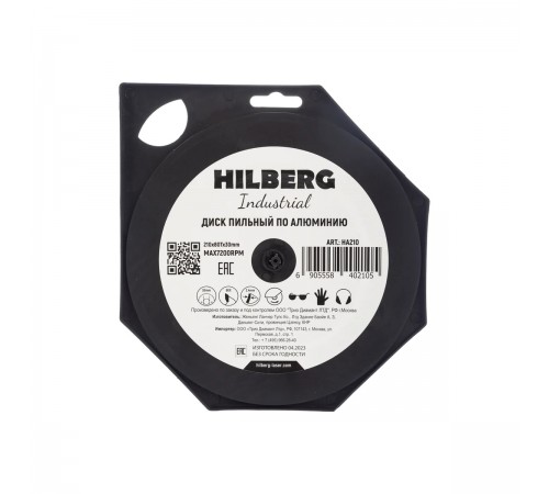 HA210 Диск пильный Hilberg Industrial Алюминий 210х80T*30мм