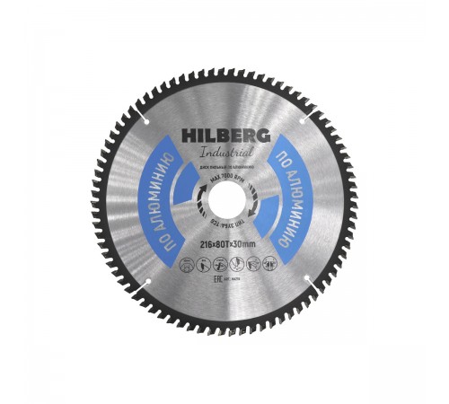 HA216 Диск пильный Hilberg Industrial Алюминий 216х80T*30мм
