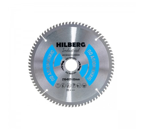 HA216 Диск пильный Hilberg Industrial Алюминий 216х80T*30мм