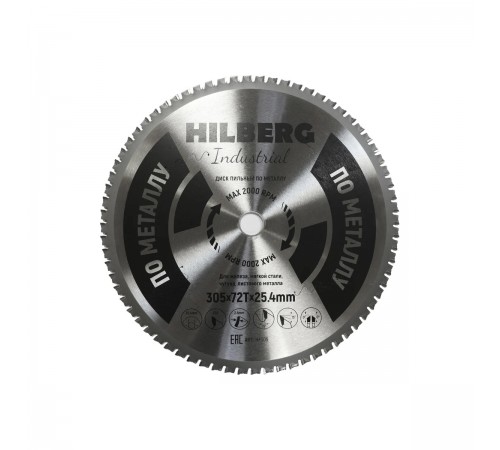 HF305 Диск пильный Hilberg Industrial Металл 305х72Тх25,4мм