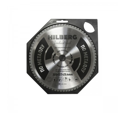 HF305 Диск пильный Hilberg Industrial Металл 305х72Тх25,4мм