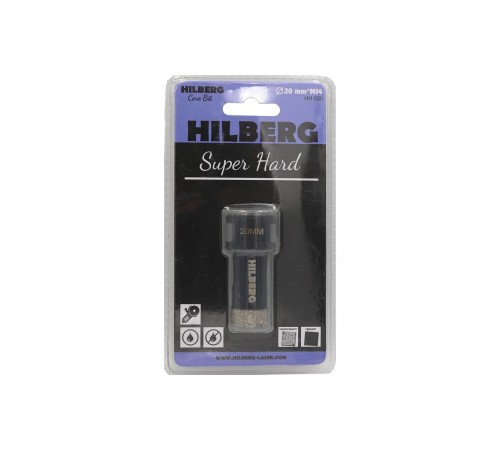Коронка алмазная Hilberg HH620 Super Hard M14 с техническим воском 20мм